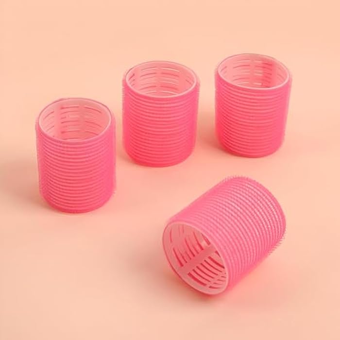 Self Adhesive Rollers - Experience Effortless Curls with These Medium Size Rollers, Self-Holding Design Makes Styling a Breeze, Suitable for All Hair Types (4 Pieces) - Image 1